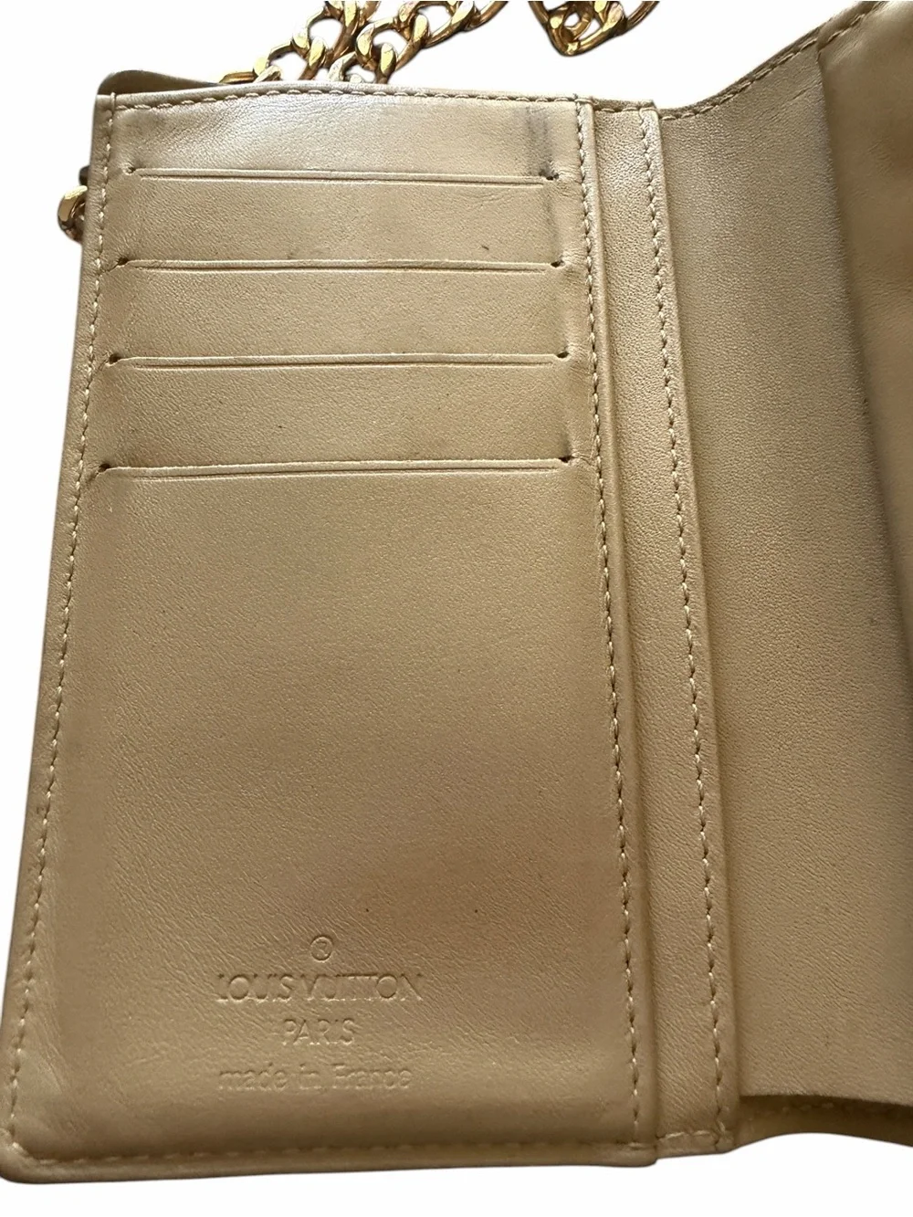 Louis Vuitton Brown Vernis Patent Leather Chain Crossbody